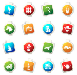 Agricultural icons set