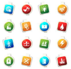 Alternative energy icons set