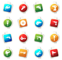 Power tools icons set