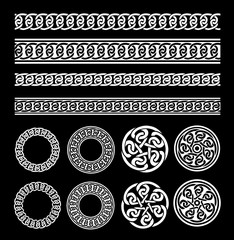 Celtic Borders, Patterns And Rings Set