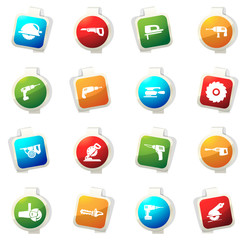 Power tools icons set