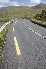 Open Road alongside Lough Killary Fjord Lake; Leenane, Connemara