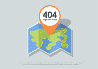 Design 404 error. Template reports that the page is not found.