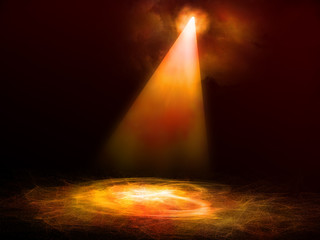 dance floor with stage lights for performing