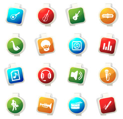 Jazz and Blues icons set