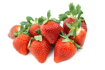 Group of fresh Strawberry on white background