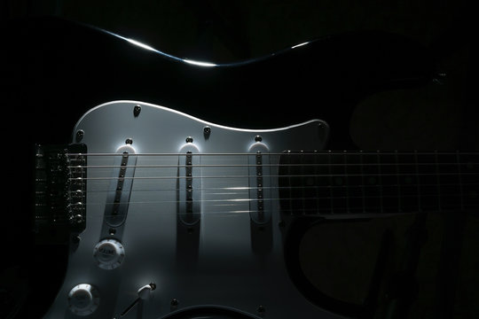 Electric guitar in the dark