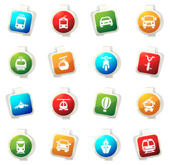 Public transport icons set