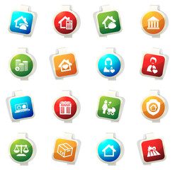 Real estate icons set