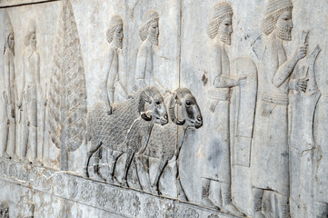 Relief in Persepolis  - ceremonial capital of the Achaemenid Empire in Iran
