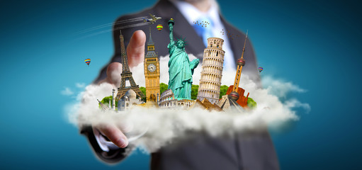 Man travelling the world