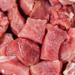 Background from slices of raw meat