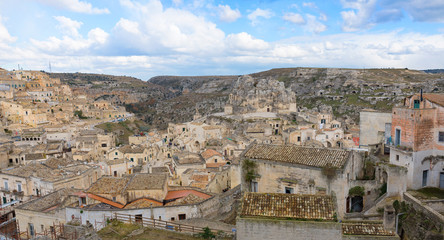 Fototapeta na wymiar View of Matera's Sassi - Italy