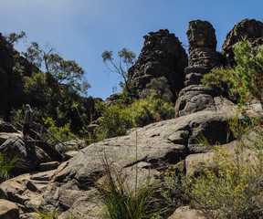 Climb to the top of a rock Pinnacle