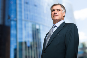 Smiling senior businessman