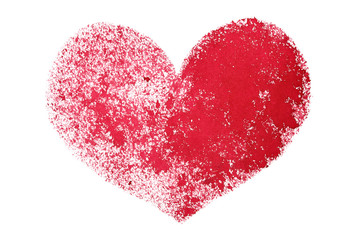 Red grunge stenciled heart