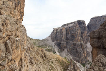 Col Giralba and in Sexten Dolomites mountain panorama, South Tyrol, Italy