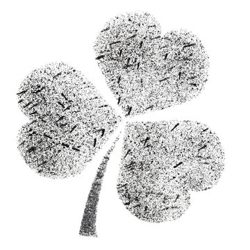Stenciled Irish clover