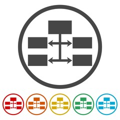 Flow chart Icon Vector 