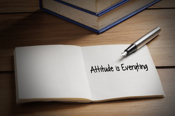 Attitude is Everything word on book