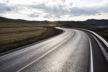 Highway in Inner Mongolia province, China