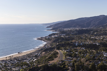 Fototapeta na wymiar Los Angeles California Pacific Palisades Aerial