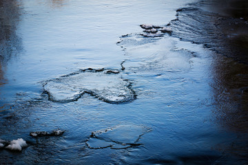 freezes calm river