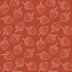 strawberry vector pattern