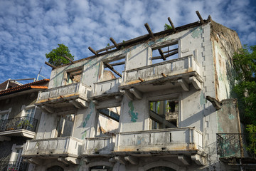 ruins in Casco Viejo Panama