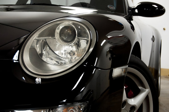 Sports car headlight and side