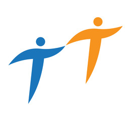 Obraz premium Icon concept with two person