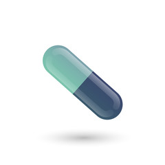 blue pill vector icon