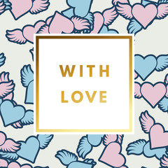 Valentine day greeting card.