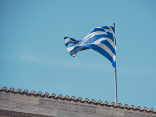 Waving flag of Greece