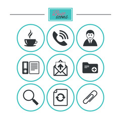 Office, documents and business icons.