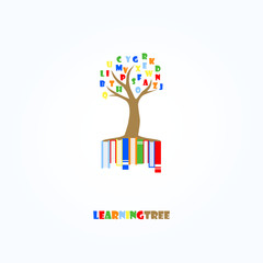 Learning Tree Logo Template. Education, Letters, Books. - 132158959