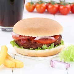 Hamburger Burger Cola Getränk