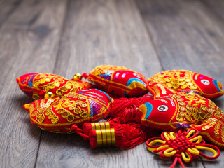Chinese new year decoration fish with 