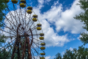 Ferris wheel in a dead city Pripyat (Chernobyl)