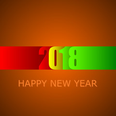 Happy new year 2018 vector background.