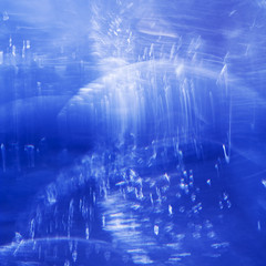 Abstract underwater composition with bubbles and light