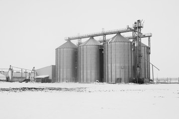 Obraz premium Silo in the winter