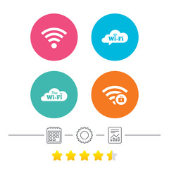 Wifi Wireless Network icons. Wi-fi zone locked.