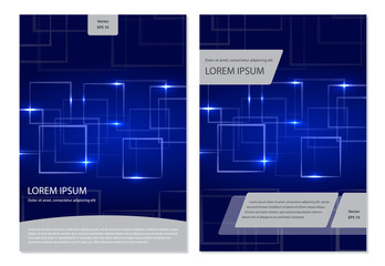 Brochure cyberspace template vector