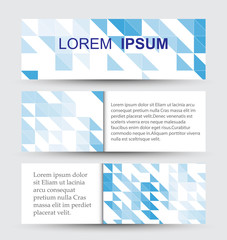 Fototapeta premium Vector banners with abstract mosaic background