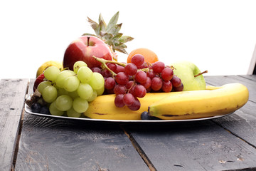 Fresh fruits.Mixed fruits background.Healthy eating, dieting, love fruits.
