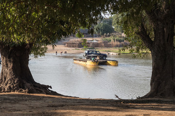 Ferry crossing manambolo river.
Antsalova, Mahajanga Province, Madagascar,