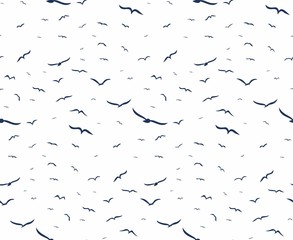 Seamless background with birds. 