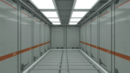 Futuristic interior architecture