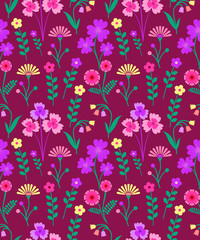 Fototapeta na wymiar Seamles Flower Pattern.